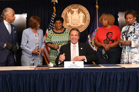 New York Governor Andrew M. Cuomo signed the 'Say Their Name' Reform in June 2020.